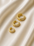 Trio argola cravejada