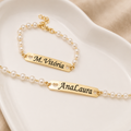 Pulseira infantil personalizada pérola