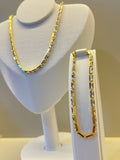 Kit choker + pulseira cristais
