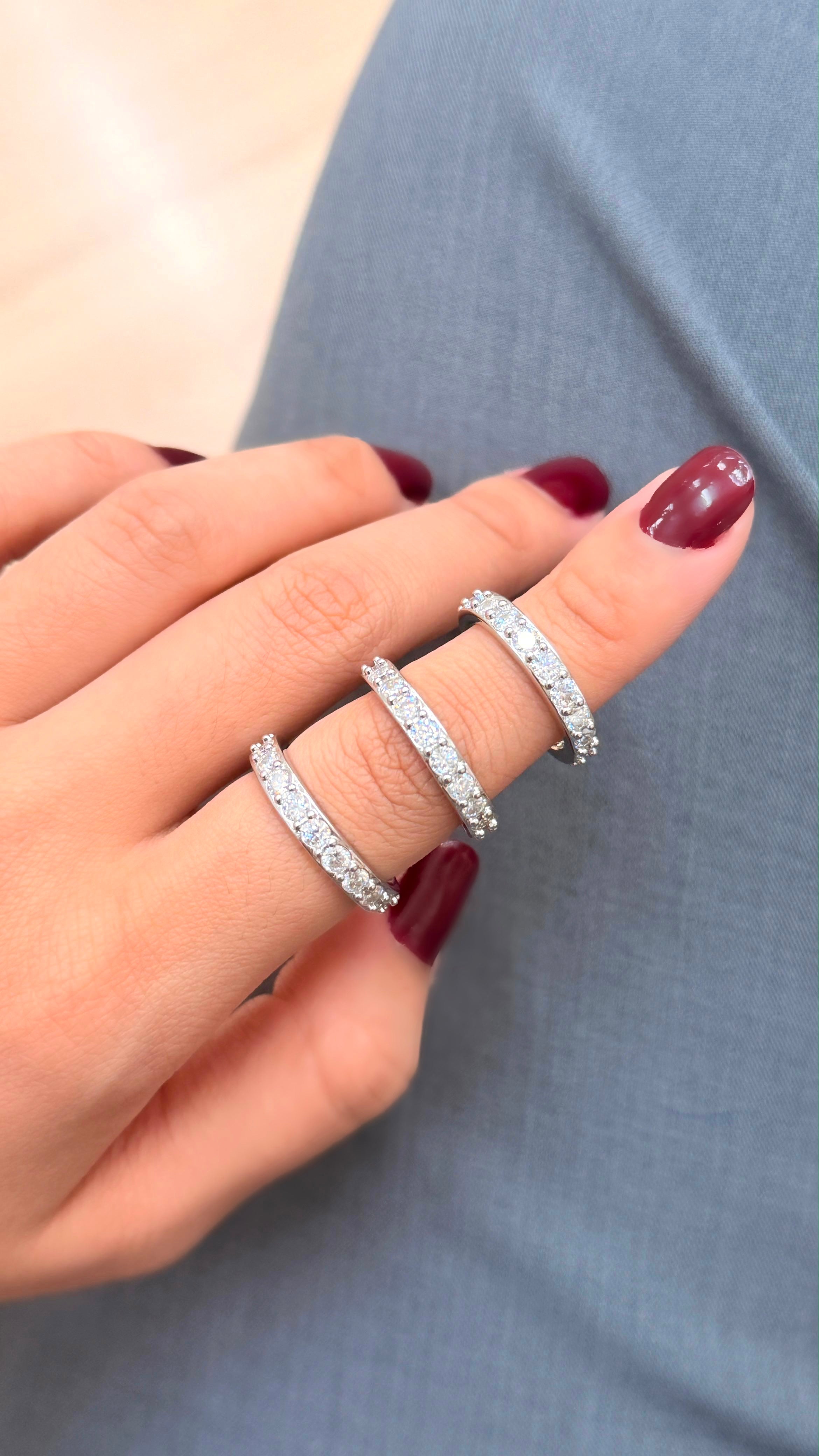 Meia aliança MOISSANITE