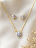 Conjunto coração cristal